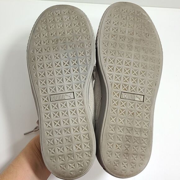 Puma‎ Basket Platform Reset Women's Size 7.5 Gray Suede Sneakers - Picture 3 of 10